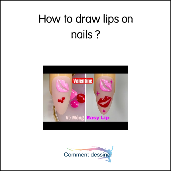 How to draw lips on nails